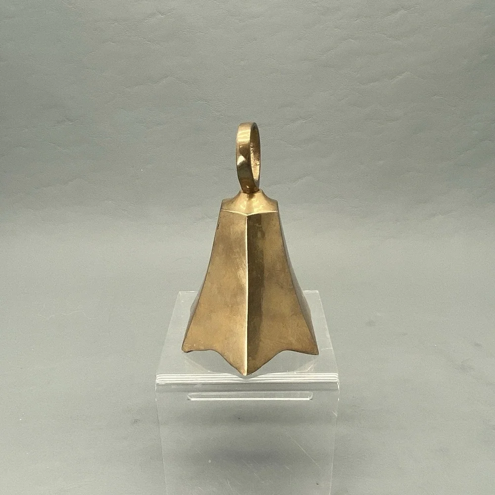 Vintage Solid Brass Star Base Bell Made In India 4.5